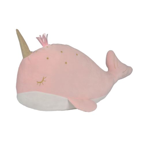 Coussin baleine Nicotoy Rose