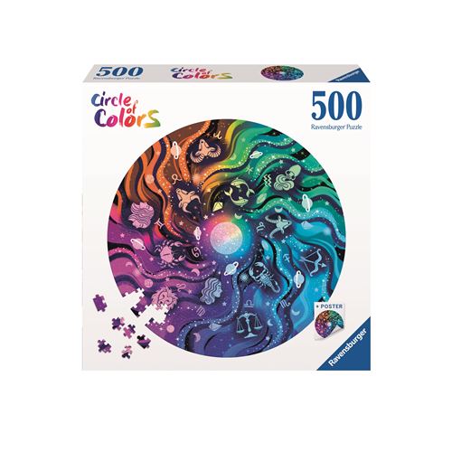 Puzzle rond 500 pièces : Astrologie Circle of Colors Ravensburger France - vue 7