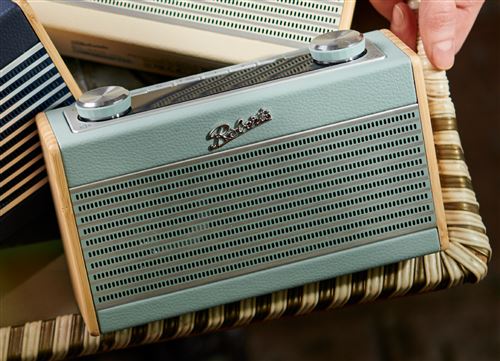 Radio Portable Rambler UNO DAB+/FM/Bluetooth - Bleu Marine, Design Vintage Aluminium Et Bois