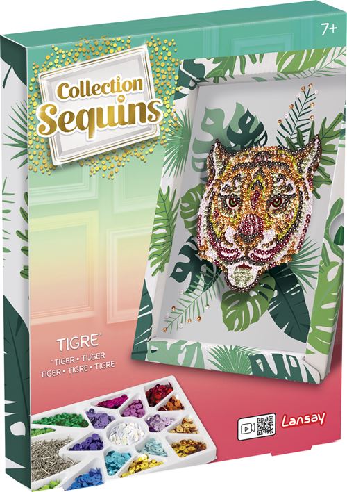 Peluche d'activités Sophie La Girafe Collection Sequins Tigre