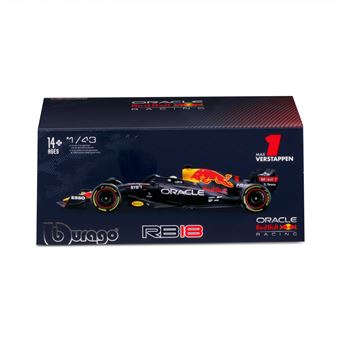 Voiture Bburago 1/43 Racing Redbull Honda RB18 avec casque