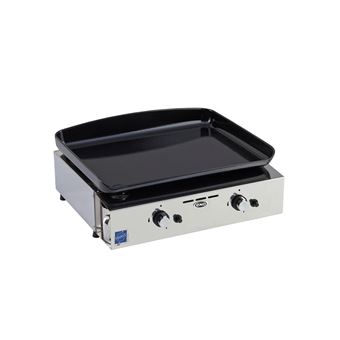 Plancha Eno Initial 50 Gaz 2 brûleurs 5000 W Noir et Inox