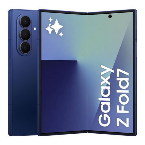 Smartphone Samsung Galaxy Z Fold7 8" 5G Double nano SIM 256 Go Bleu Reconditionné