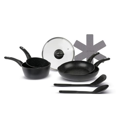 Batterie de cuisine Sitram 8 pièces Noir