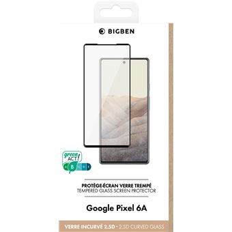 Protège-écran en verre trempé 2,5D BigBen Connected pour Google Pixel 6A Transparent