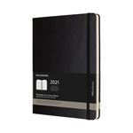 Agenda 2021 semainier Moleskine Verticale Pro Rigide très grand format Noir