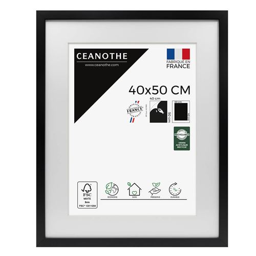 Cadre photo Ceanothe Milan 40 x 50 cm Noir