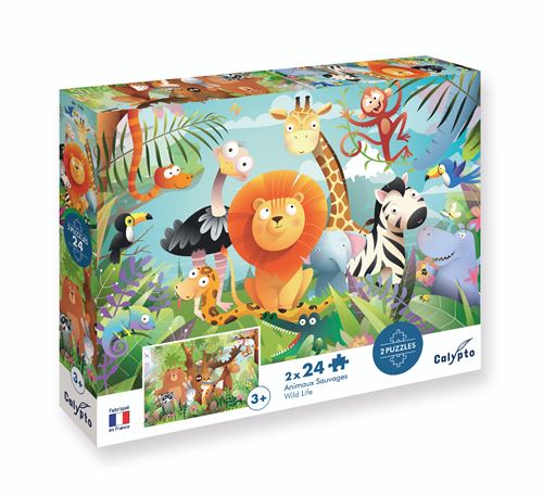 Puzzles SentoSphère Animaux Sauvages 2 x 24 pièces