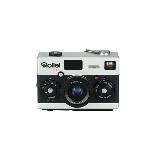 Appareil photo argentique Rollei 35 AF 35 mm f2.8 Argent et Noir