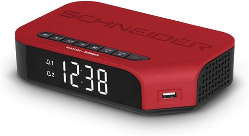 Radio Réveil Schneider Viva Rouge