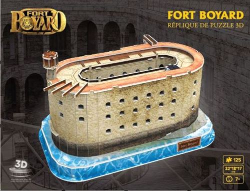 Megableu Puzzle 3D FORT BOYARD Puzzle Monument dès Maquette Sans Outils ni Colle Réplique du Célèbre Fort Boyard français Activité Manuelle en Famille 125 Pièces 32x18x17cm