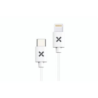 Câble téléphone portable pour iPhone Wefix Lightning vers USB C 1 m Blanc