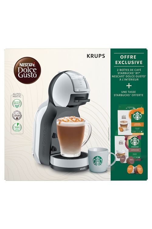 Cafetière Nescafé Dolce Gusto Krups Yy5572 Coffret Starbucks Mini Me Gris Artic