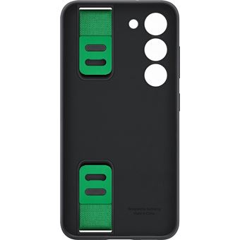 Coque en silicone avec lanière pour Samsung Galaxy S23 5G Noir