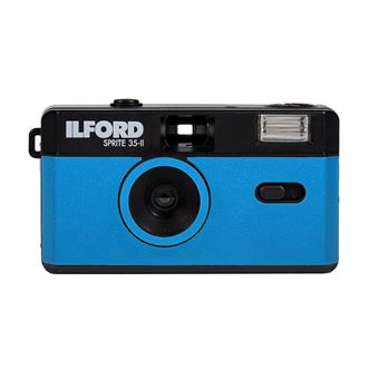 Appareil photo argentique compact 24x36 Ilford Sprite II Noir et bleu - Réutilisable