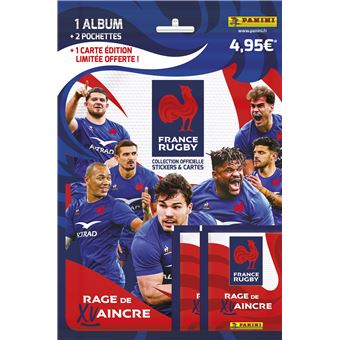 Carte à collectionner Panini Rugby RUGBY EDF Album avec 2 pochettes et Range cartes et carte EL