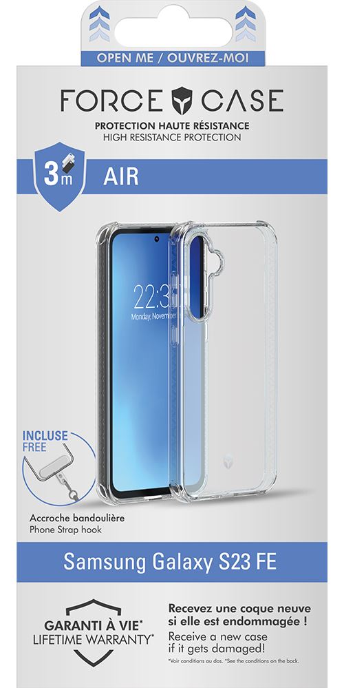 Coque Force Case Air pour Samsung Galaxy S23 FE Transparent