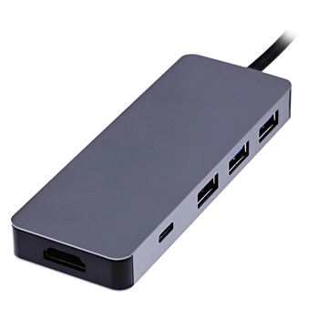 Hub USB-C T'nB 6 en 1 IClick Gris sidéral