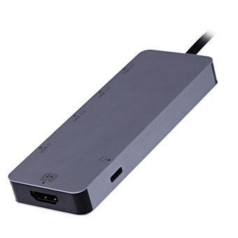 Hub USB-C T'nB 6 en 1 IClick Gris sidéral