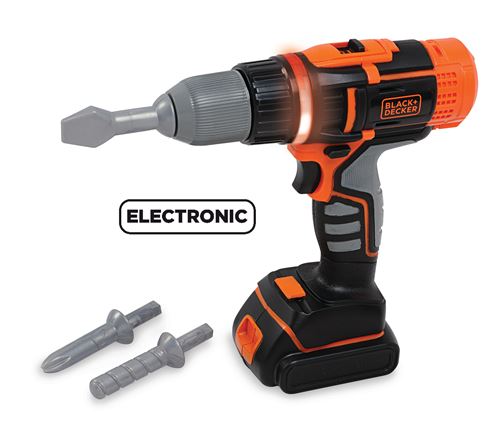 Perceuse Électronique Smoby Black+Decker – Jouet Bricolage, 3 Embouts Interchangeables, 2 Vitesses - vue 5