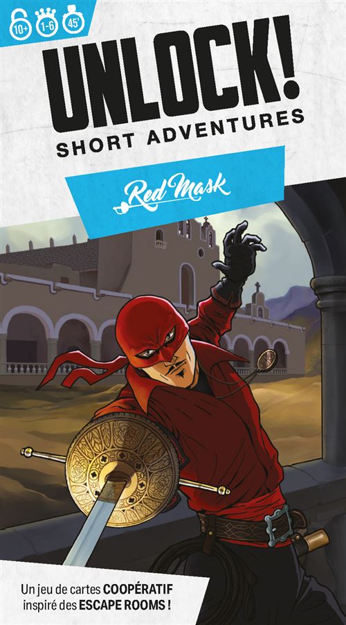 Jeu D'Escape Game Asmodee Unlock Short Adventures Red Mask