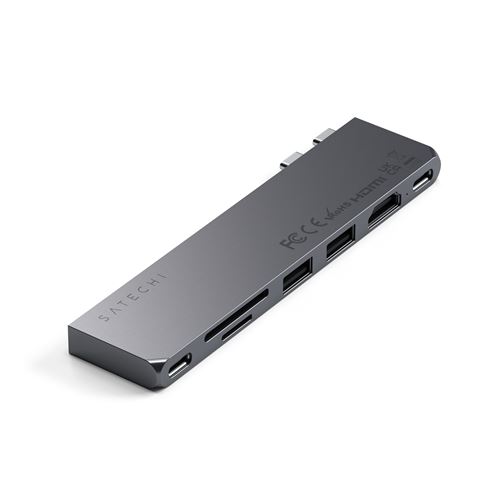 Adaptateur Slim Hub USB-C Pro 7 en 2 pour Apple MacBook Air Fin 2018/Fin  2020/Mi-2019/Mi-2022/MacBook Pro Satechi ST-HUCPHSM Gris Anthracite - Hub  USB - Achat & prix