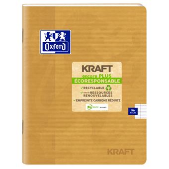 Cahier petit format Oxford Kraft 96 pages seyès Modèle aléatoire