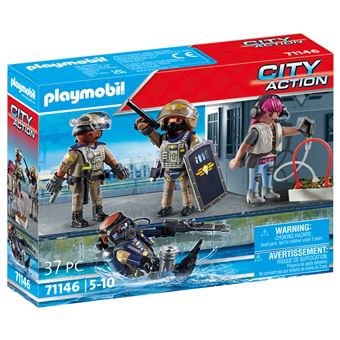 Playmobil City Action 71146 Equipe forces spéciales avec bandit