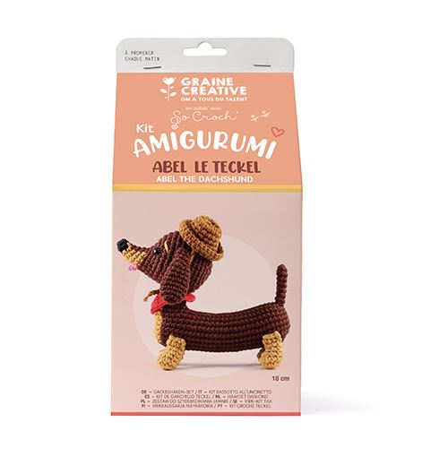 Graine Creative Multicolore Couture Et Crochet Et Tricot Graine Créative Kit Amigurumi Teckel