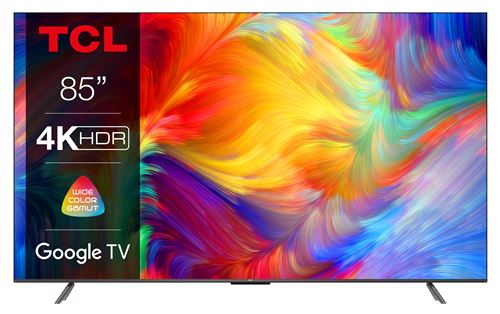 TV LED TCL 85P735 216 cm 4K UHD Google TV Métal noir brossé 2022