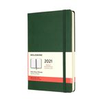 Agenda 2021 journalier Moleskine Rigide grand format Vert