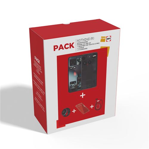 Pack Smartphone Nothing Phone 3 6,67 5G Nano SIM 256 Go Noir + Montre connectée CMF by Nothing Watch Pro Gris