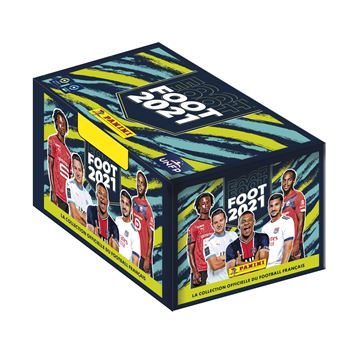 Jeu de cartes Panini Boîte 100 pochettes Football 2020 2021