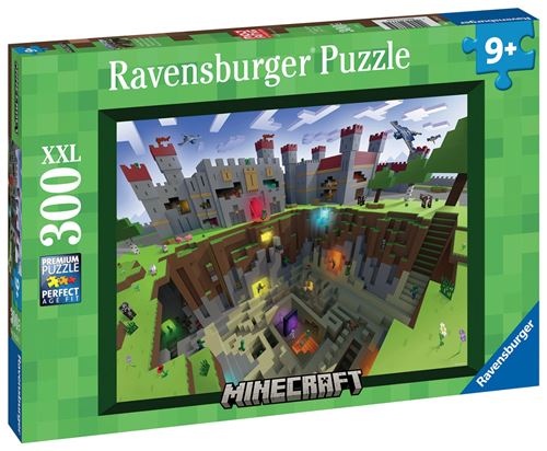 Puzzle 300 Pièces XXL Ravensburger Découpe Minecraft