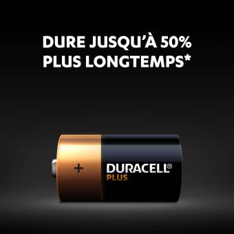 Pack de 2 piles Duracell C Plus LR14