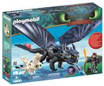 Playmobil Dragons 70037 Krokmou et Harold avec bébé dragon