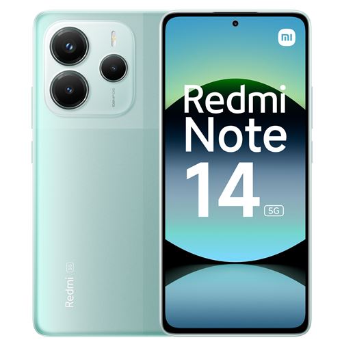 Smartphone Xiaomi Redmi Note 14 6,67 5G Double nano SIM 256 Go Vert corail Smartphone Xiaomi Redmi Note 14 6,67 5G Double nano SIM 256 Go Vert corail