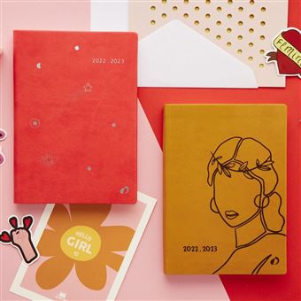 Agenda scolaire Quo Vadis 2022 2023 Eurotext Paco Rouge corail