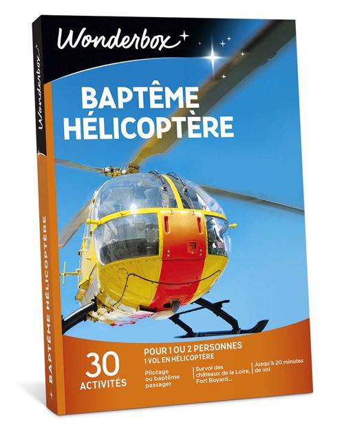 Coffret cadeau Wonderbox Baptême Hélicoptère