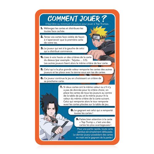 Acheter Jeu de Cartes Top Trumps Naruto Shippuden - Boutique Variantes Paris