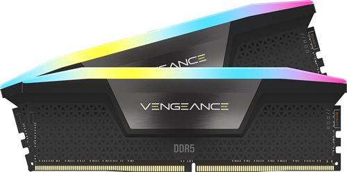 Barrette mémoire RAM CORSAIR VENGEANCE RGB 32 Go (Kit de 2 x 16 Go) DDR5 6000 Mhz CL36