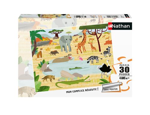 Nathan Puzzle Les Animaux De La Savane 30 Pièces