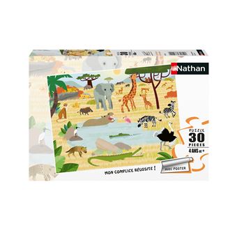 Puzzle Nathan Les animaux de la savane 30 pièces