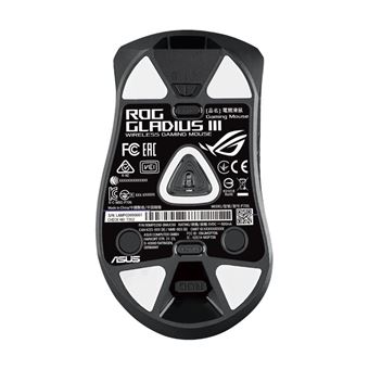 ASUS ROG Gladius III Wireless AimPoint - Souris - pour droitiers - optique - 6 boutons - sans fil, filaire - USB, 2.4 GHz, Bluetooth 5.1 LE - noir