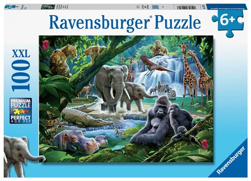 Puzzle 100 pièces Ravensburger Les animaux de la jungle - vue 1