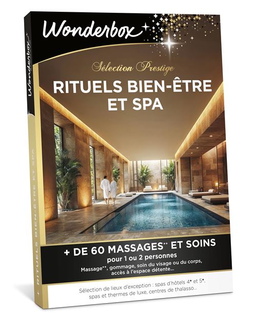 Coffret cadeau Wonderbox Prestige Rituels Bien être et Spa