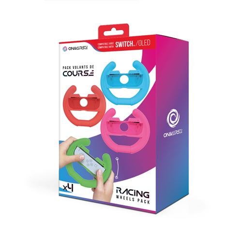 Pack 4 en 1 Volants de course Oniverse pour Joy-Con Nintendo Switch et Nintendo Switch Modèle OLED