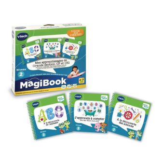 Pack de trois livres Vtech MagiBook Mes apprentissages de Grande Section