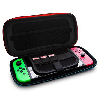 Sac de voyage Just For Games Stealth Premium pour Nintendo Switch/Nintendo Switch Lite Noir et Rouge