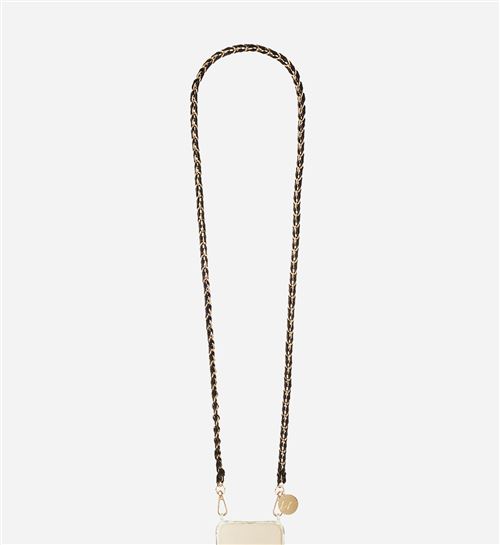 Chaîne de téléphone La Coque Francaise Lou 120 cm Noir et Doré